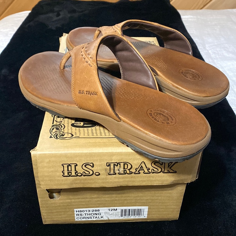 H.S Trask Mens Sandals Between Toe RS Thong Flip Flop NIB